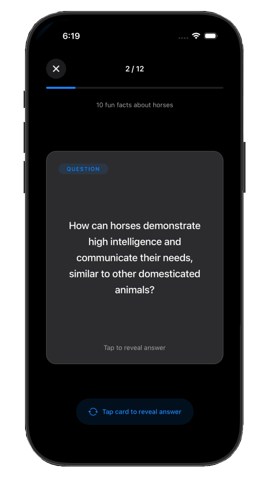 Flashcard question side